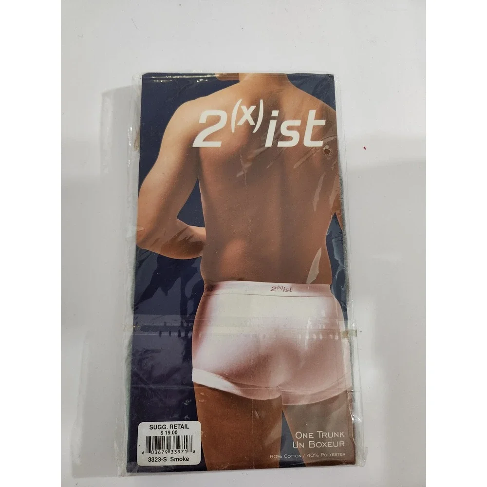2(x)ist Trunk Underwear Smoke Grey Vintage Deadstock Style‎ 3323 Small